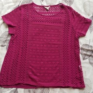 Lucky Brand women's short sleeve knit